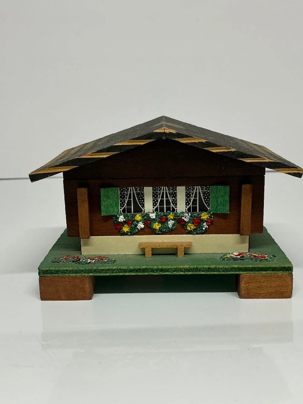 Wooden Swiss Chalet Music Box